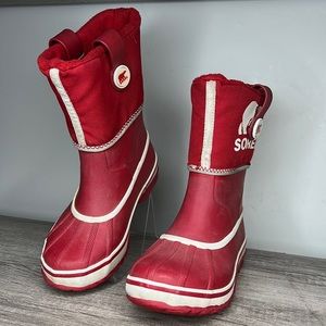 Kids Well-loved Sorel Lined Rain Boots size 2